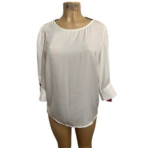 Vero Moda White  /Ivory Round Neck Women's Blouse /Top Size L #1167